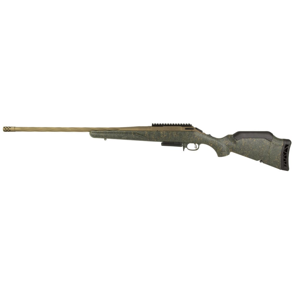Ruger American Predator Gen II 308WIN 22" Burnt Bronze Spiral Fluted Barrel W/Green Splatter Synthetic Stock