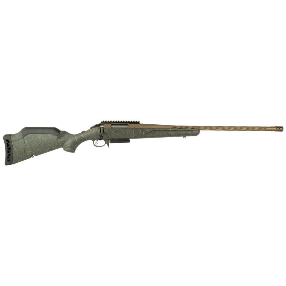 Ruger American Predator Gen II 308WIN 22" Burnt Bronze Spiral Fluted Barrel W/Green Splatter Synthetic Stock - Image 2