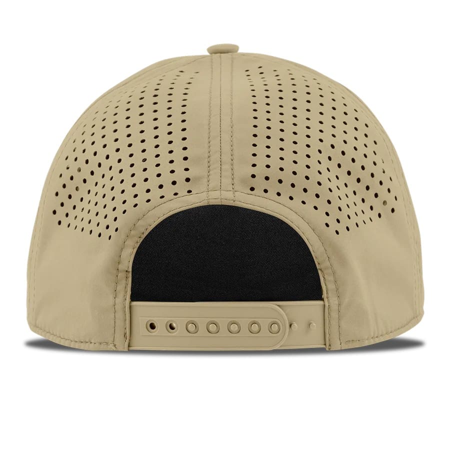 The Range at Austin Curved 5 Panel Rope Hat Tan/Desert Camo W/PVC Logo Patch - Image 2