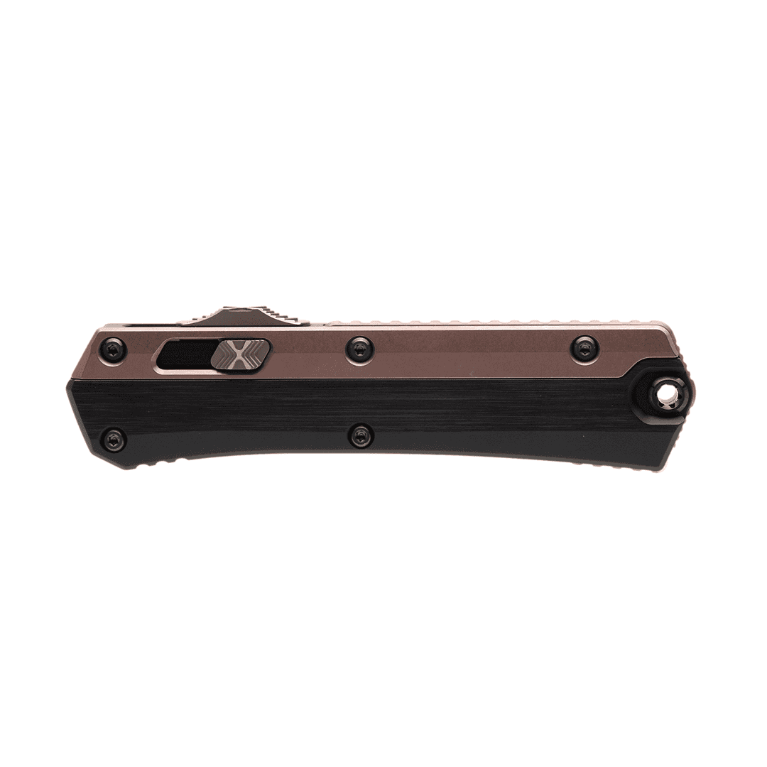 Microtech Glykon Rose Gold/Purple OTF Knife - Image 4
