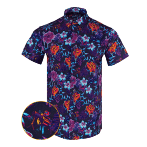Retro Rifle Hawaiian Drip Button Down Shirt